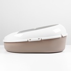 Лоток для кошек с сеткой и бортом «Космо» 51.9×37.8×21.3 см, коричневый - Фото 4