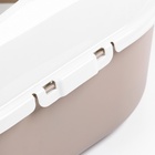 Лоток для кошек с сеткой и бортом «Космо» 51.9×37.8×21.3 см, коричневый - Фото 5