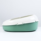 Лоток для кошек с сеткой и бортом "Космо" 51,9 x37,8 x 21,3 см, зеленый - фото 24573580