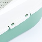 Лоток для кошек с сеткой и бортом "Космо" 51,9 x37,8 x 21,3 см, зеленый - фото 24573581