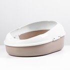 Лоток для кошек с бортом, сеткой и совком «Космо» 51.9×37.8×21.3 см, коричневый - Фото 3