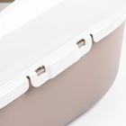 Лоток для кошек с бортом, сеткой и совком «Космо» 51.9×37.8×21.3 см, коричневый - Фото 6