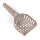 Лоток для кошек с бортом, сеткой и совком «Космо» 51.9×37.8×21.3 см, коричневый - Фото 8