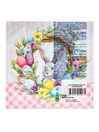 Салфетки бумажные «Пасхальный венок с кроликом», 3 слоя, 33х33 см, 20 шт - Фото 2