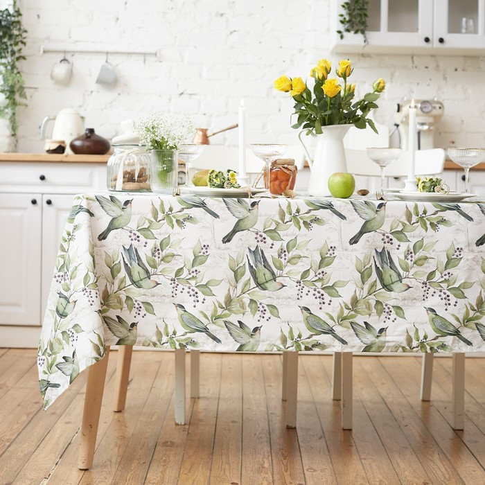 Скатерть «Этель. Готовь с душой», 149×220 см, 100% хлопок, саржа 190 г/м²
