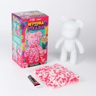 Игрушка помпонами «Медведь», белый розовый - фото 9061777