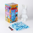 Игрушка помпонами «Зайка», белый голубой синий - Фото 2