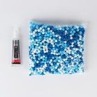 Игрушка помпонами «Зайка», белый голубой синий - Фото 5