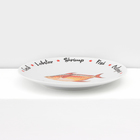 Набор фарфоровых тарелок для пиццы Sealife, 7 предметов, рисунок МИКС - фото 4420592