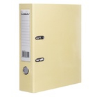 Папка-регистратор, Calligrata, А4, 75 мм, ламинированная, бежевая - Фото 2