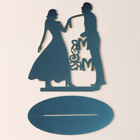 Топпер для торта «Молодожёны», золотой - Фото 4