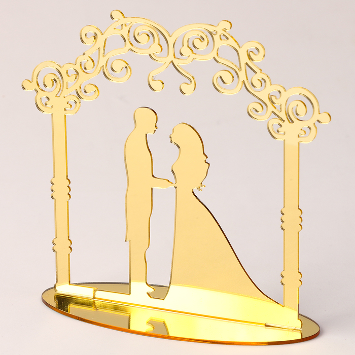 Топпер "Свадебная церемония", цвет золото