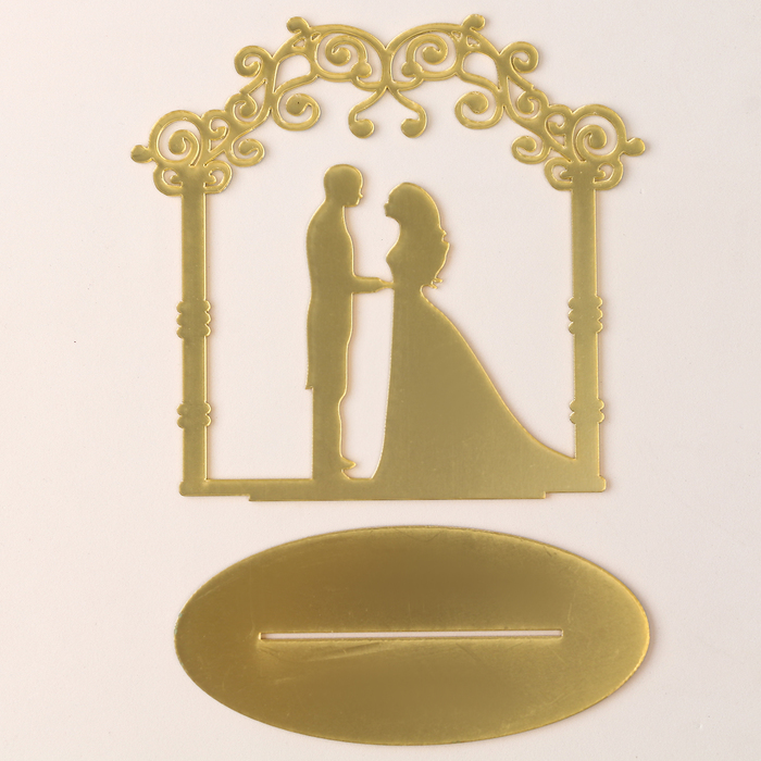 Топпер "Свадебная церемония", цвет золото