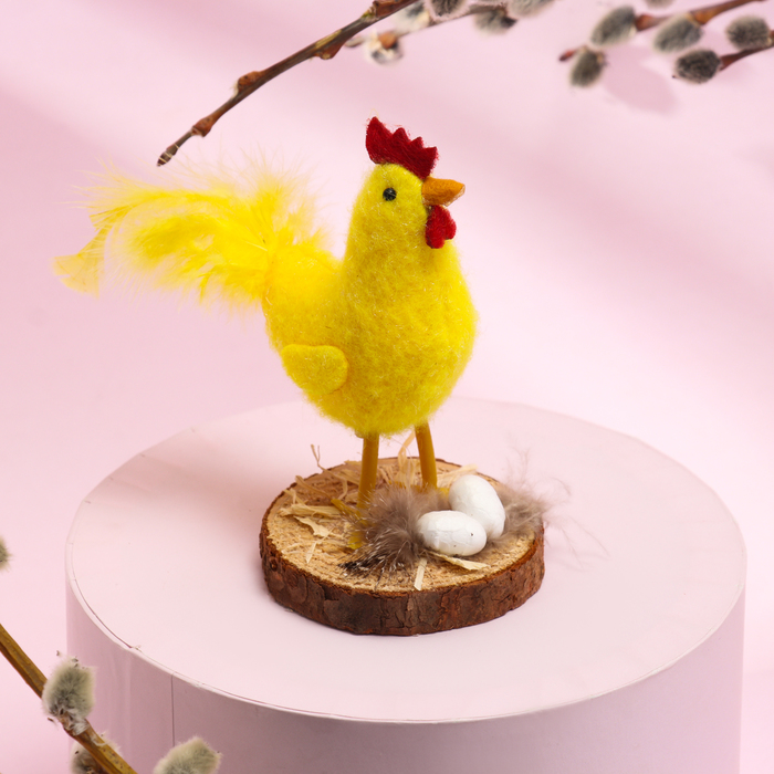 Пасхальный декор «Петушок и гнездо» 5,5 × 5,5 × 12 см - Фото 1