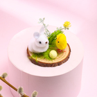 Пасхальный декор «Зайчик и цыпленок на полянке» 8 × 8 × 7 см - Фото 2