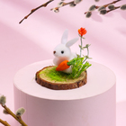 Пасхальный декор «Зайка с морковкой» 8 × 8 × 7 см - фото 23758996