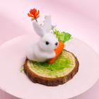 Пасхальный декор «Зайка с морковкой» 8 × 8 × 7 см - фото 9295401