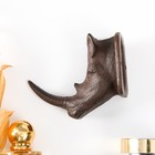 Настенный крючок декоративный «Носорог», чугун, 6.5×11×9 см - Фото 3