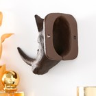 Настенный крючок декоративный «Носорог», чугун, 6.5×11×9 см - Фото 4