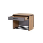 Тумба мини Ольга-Лофт  5.1, Дуб крафт зол/Т.серый - фото 23700377