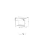 Тумба мини Ольга-Лофт  5.1, Дуб крафт зол/Т.серый - фото 23700385