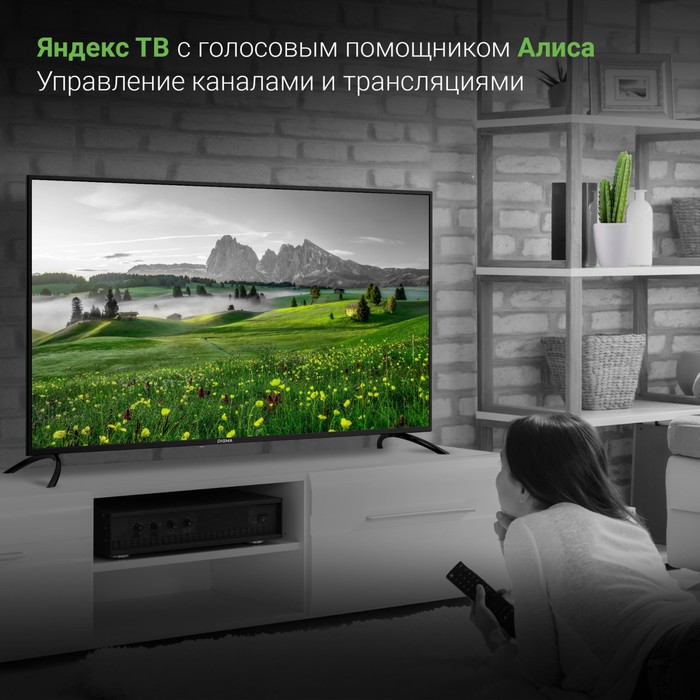 Телевизор LED Digma 50" DM-LED50UBB31 Яндекс.ТВ черный 4K Ultra HD 60Hz DVB-T DVB-T2 DVB-C   1029534 - фото 51539194