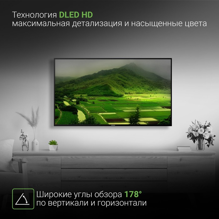 Телевизор LED Digma 50" DM-LED50UBB31 Яндекс.ТВ черный 4K Ultra HD 60Hz DVB-T DVB-T2 DVB-C   1029534 - фото 51539196