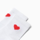 Носки детские «Сердечко» MINAKU, белые, 20-22 см (комплект 2 шт) - фото 23707482