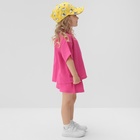 Комплект (блузка и шорты) для девочки MINAKU, цвет фуксия, рост 122 см - фото 25330493