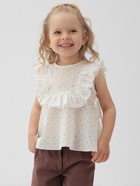 Блузка для девочки MINAKU: Cotton collection, белая, рост 116 см - Фото 7