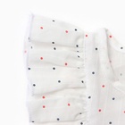 Блузка для девочки MINAKU: Cotton collection, белая, рост 128 см - Фото 12