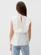 Блузка для девочки MINAKU: Cotton collection, белая, рост 128 см - Фото 6