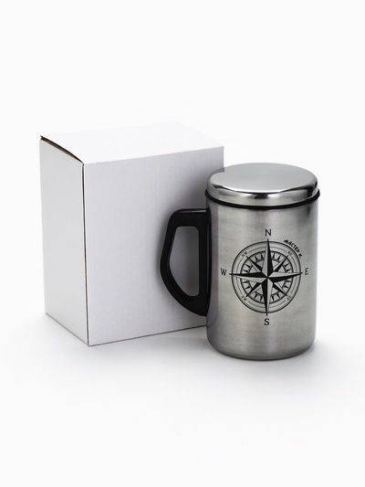 Термокружка, 500 мл, «Компас», сохраняет тепло 2 ч, 13.5×8.3 см