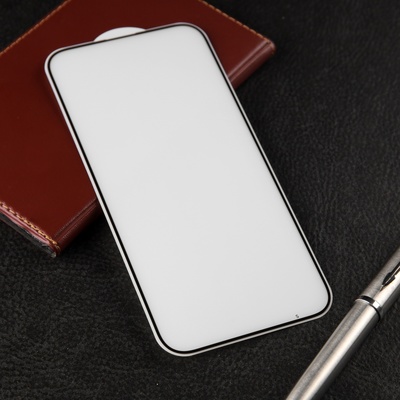 Защитное стекло для iPhone 15 Plus/16 Plus, 9H, 0.33 мм, чёрное