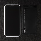 Защитное стекло для iPhone 13 mini, антишпион, 9H, 0.33 мм, чёрная рамка - фото 9076696