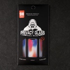 Защитное стекло для iPhone 13 mini, антишпион, 9H, 0.33 мм, чёрная рамка - фото 9076697