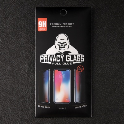 Защитное стекло для iPhone 13 Pro Max/14 Plus, антишпион, 9H, 0.33 мм, чёрное