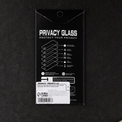 Защитное стекло для iPhone 13 Pro Max/14 Plus, антишпион, 9H, 0.33 мм, чёрное