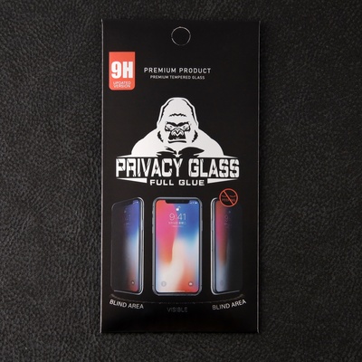 Защитное стекло для iPhone 14 Pro, антишпион, 9H, 0.33 мм, чёрное