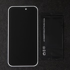 Защитное стекло для iPhone 14 Pro Max, антишпион, 9H, 0.33 мм, чёрная рамка - фото 9076712