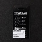 Защитное стекло для iPhone 14 Pro Max, антишпион, 9H, 0.33 мм, чёрная рамка - фото 9076714