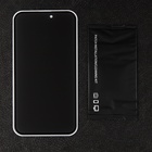 Защитное стекло для iPhone 15 Plus, антишпион, 9H, 0.33 мм, чёрная рамка - фото 9076720
