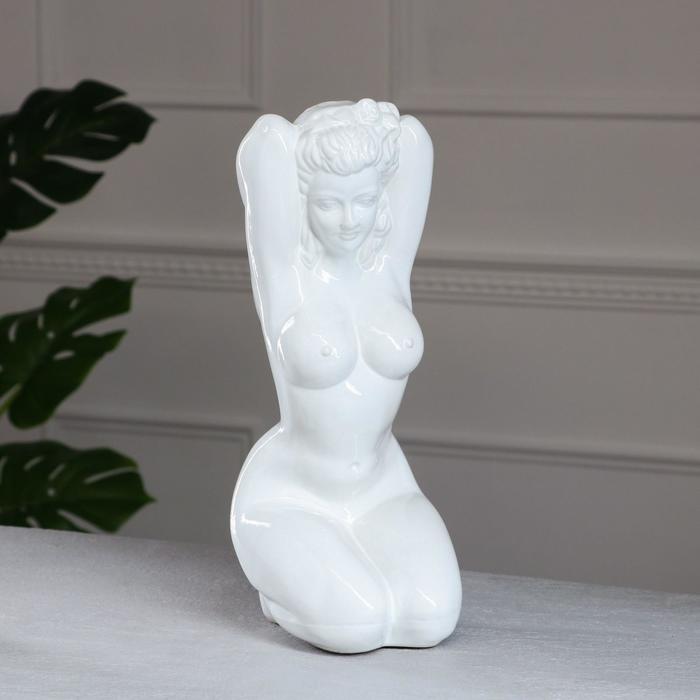Статуэтка "Дама", белая, керамика, 38 см - Фото 1