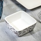 Соусник керамический Kitchen, 8.5 х 8.5 х 3.5 см, цвет белый - фото 5604442