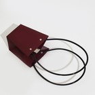 Сумка для цветов бордовая влагостойкая, 12×12 - 8×8 - 12.5 см, 1 шт. - фото 48866875