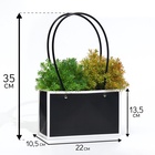 Сумка для цветов Черная влагостойкая, 22x10.5x13.5 см, 1 шт - фото 24389624