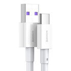 Кабель Baseus, Type-C - USB, 6 А, 66W, TPE оплётка, 1 м, белый - фото 51532478 Кабель Baseus, Type-C - USB, 6 А, 66W, TPE оплётка, 1 м, белый - фото 51532478