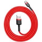 Кабель Baseus, MicroUSB - USB, 2.4 А, ПВХ оплётка, 1 м, красный - Фото 3