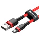 Кабель Baseus, MicroUSB - USB, 2.4 А, ПВХ оплётка, 1 м, красный - Фото 6