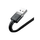 Кабель Baseus, Lightning - USB, 2.4 А, ПВХ оплётка, 1 м, чёрно-серый 9495779 - фото 13015908